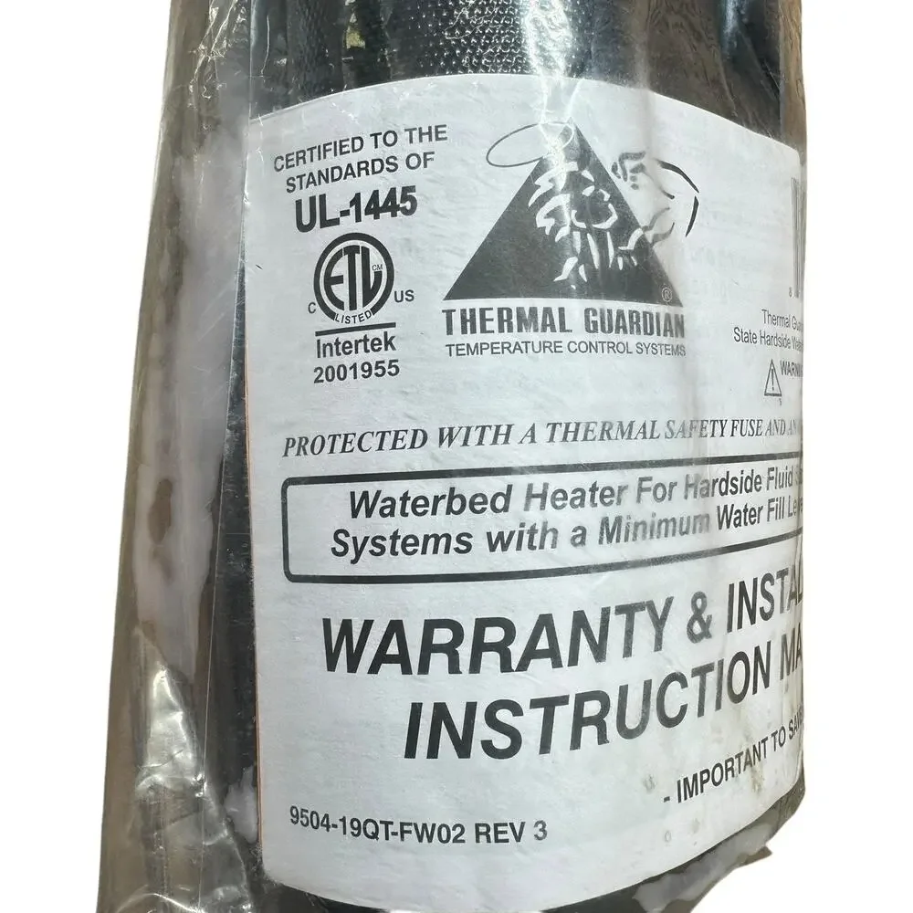 NEW Thermal Guardian Vinyl Quantum Hardside Waterbed Heater